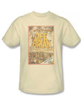 Monty Python Brian poster graphic on a cream adult t-shirt.