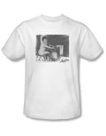 Monty Python hey good lookin graphic on a white adult t-shirt.