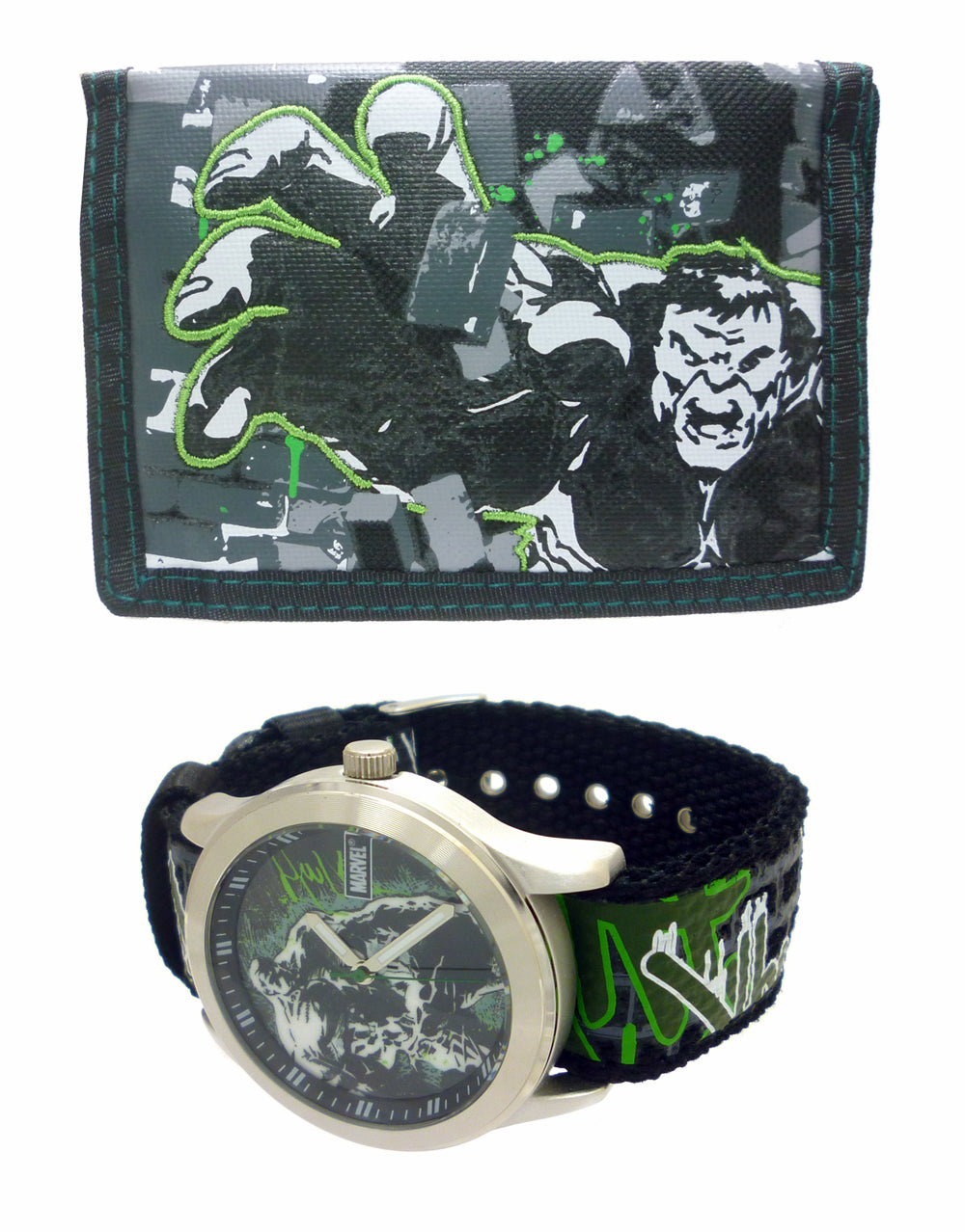 Hulk watch and wallet.