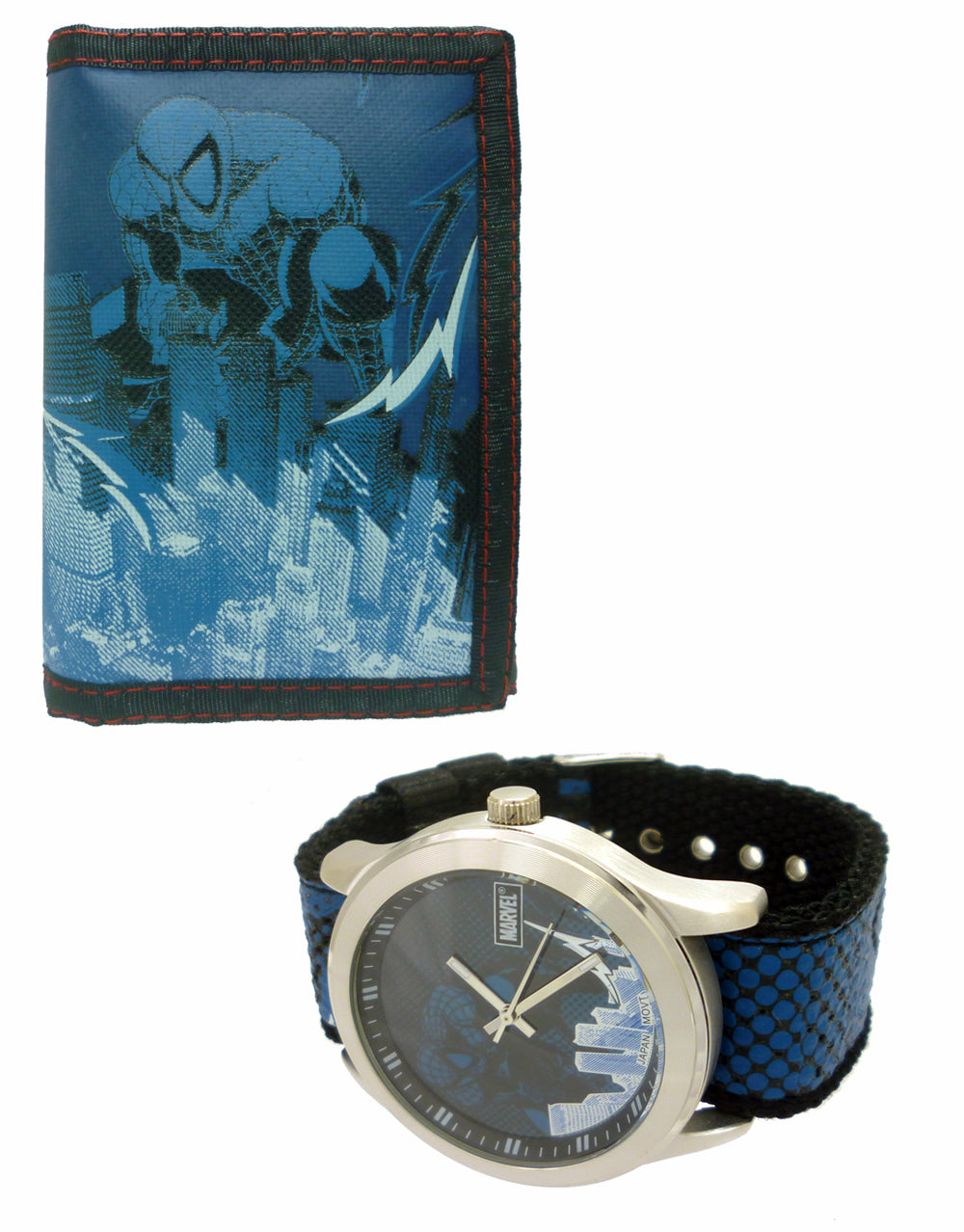 Spider-Man watch and wallet.