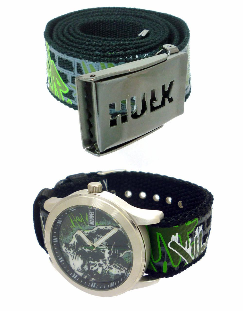 Hulk watch and belt.