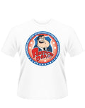 American Dad protect graphic on a white adult t-shirt.