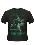Robocop uphold the law graphic on a black adult t-shirt.