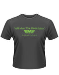 Prometheus Alien we are the gods now graphic on a grey adult t-shirt.
