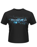 Prometheus Alien how did we get here graphic on a black adult t-shirt.