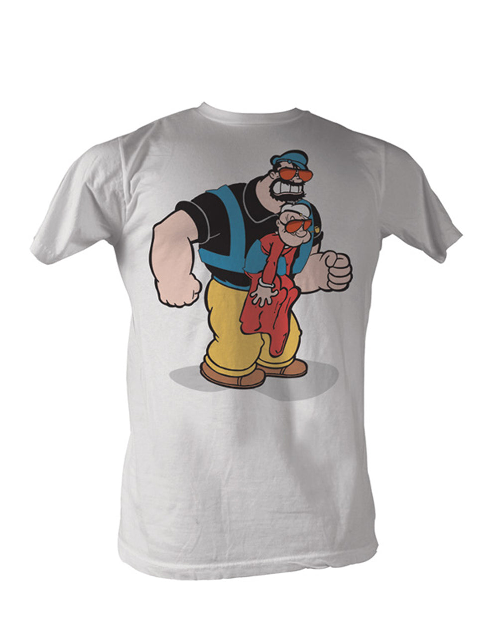 Popeye's rival Brutus in a Pappa design on a white graphic tee.