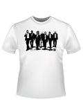 Group walking graphic on a white adult t-shirt.