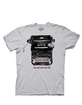 This will save your life graphic on a grey adult t-shirt.