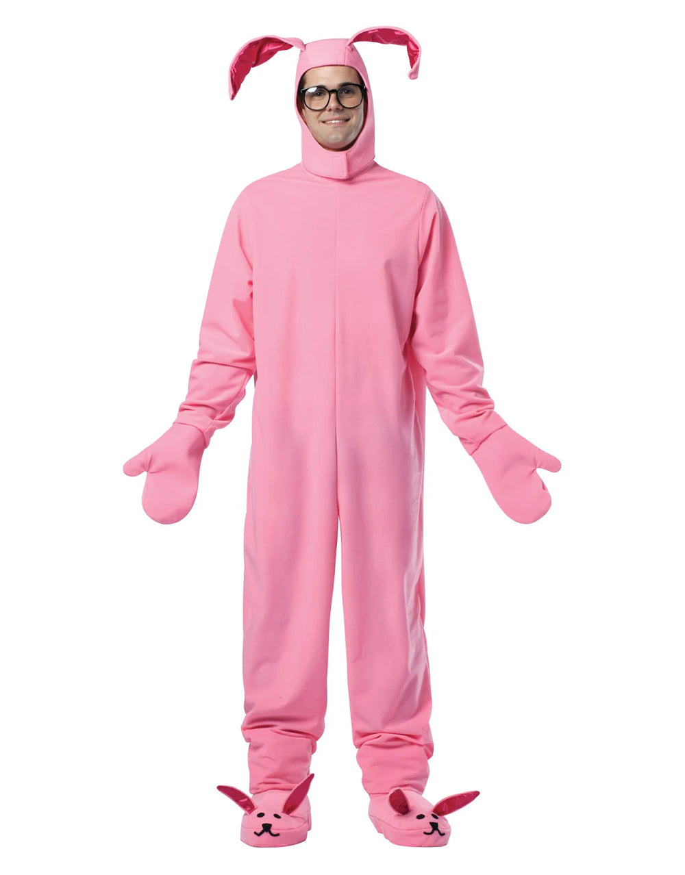 A Christmas Story bunny suit costume for adults.