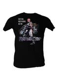 Adult black t-shirt featuring an all cop Robocop graphic design.