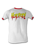 WWE Rowdy Roddy Piper hot rod graphic on a white adult t-shirt.