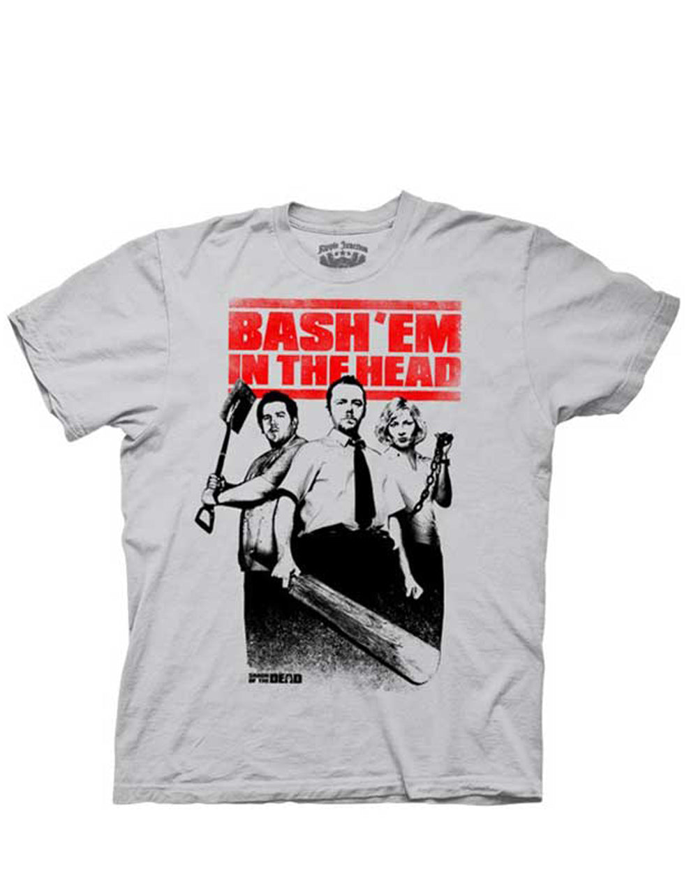 Bash em in graphic on a grey adult t-shirt.