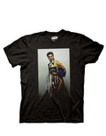 Kramer as a pimp graphic on a black adult t-shirt.