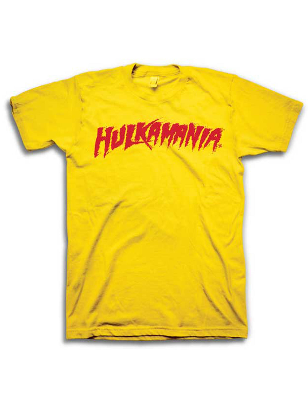 Official WWE Hulk Hogan Classic Hulkamania yellow T-shirt - licensed wrestling apparel
