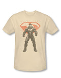 Superman Man of Steel Zod faded graphic on a cream adult t-shirt.