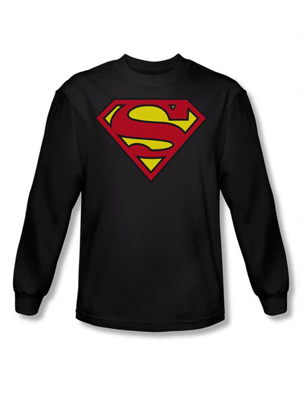 Classic logo graphic on a black adult long sleeve top.
