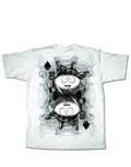 South Park king Cartman graphic on a white adult t-shirt.
