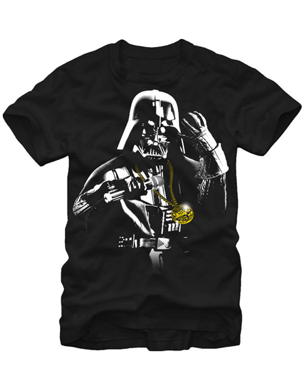 Darth Vader Sith rap graphic on a black adult t-shirt.