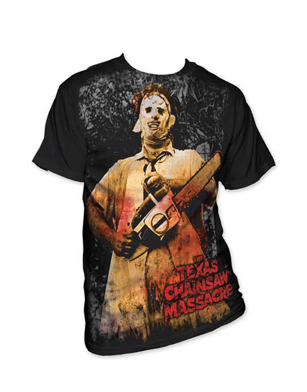 Official Texas Chainsaw Massacre full colour big print black T-shirt - licensed horror apparel