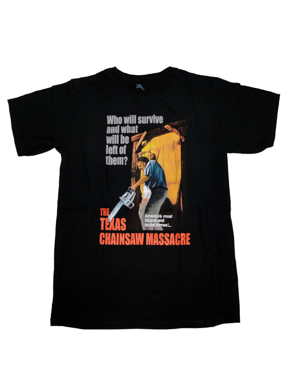 Official Texas Chainsaw Massacre Bizarre And Brutal Crimes black T-shirt - licensed horror apparel