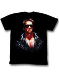 Adult black t-shirt featuring a graphic of The Terminator.