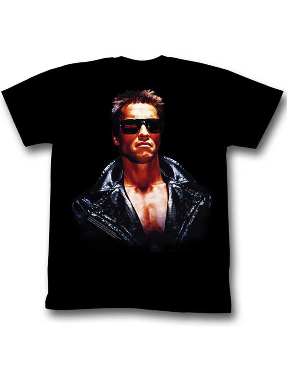Adult black t-shirt featuring a graphic of The Terminator.