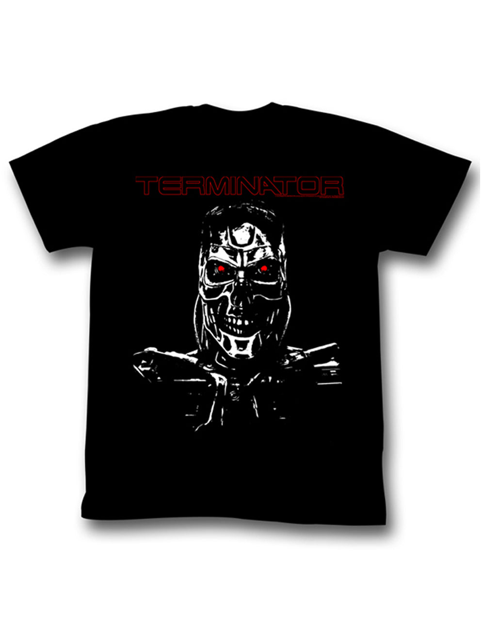 Adult black t-shirt featuring a second term graphic from The Terminator.