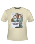 The Office Dwight Schrute blinds graphic on a cream adult t-shirt.