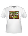 The Office all characters graphic on a white adult t-shirt.