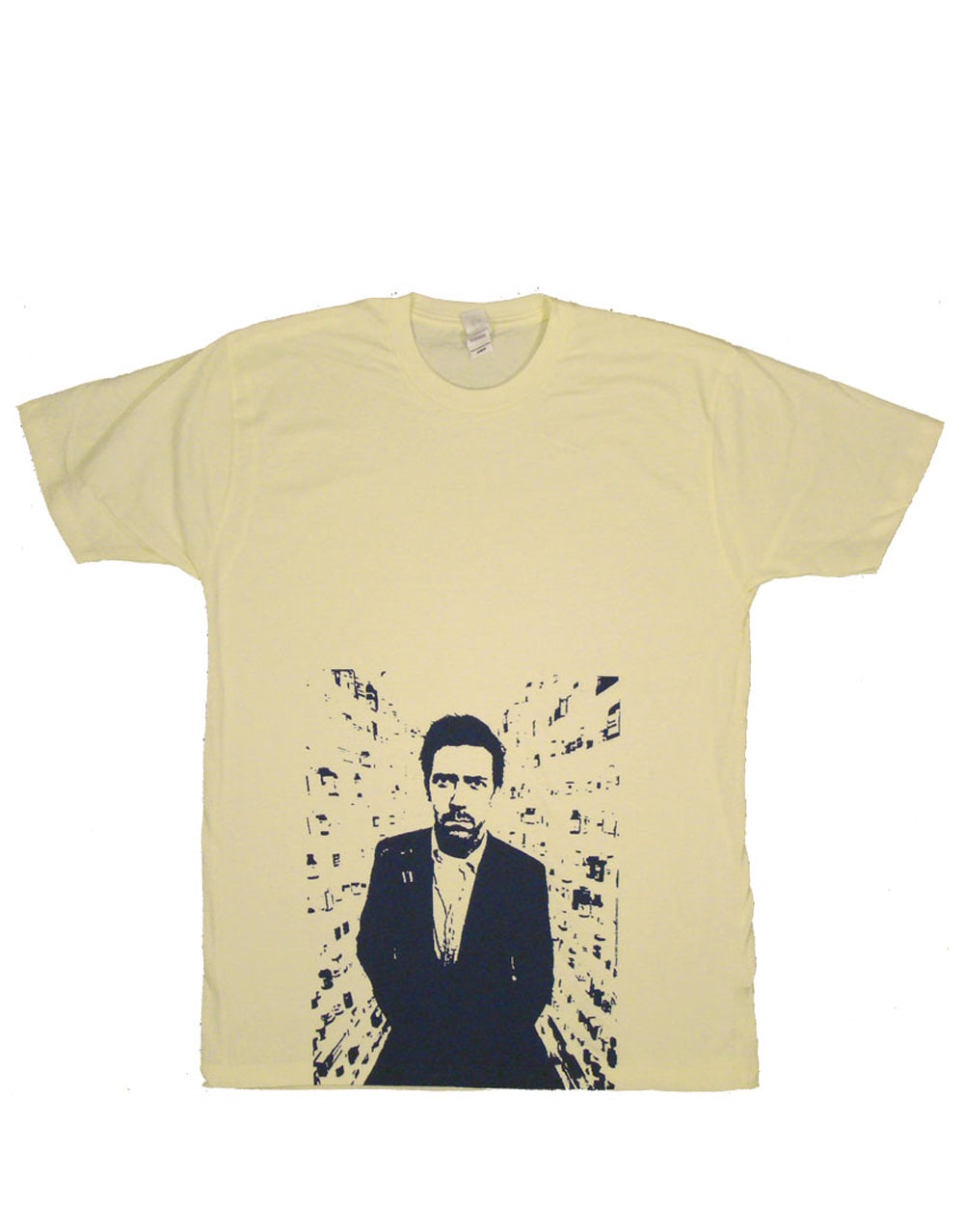 House pharmacy graphic on a cream adult t-shirt.