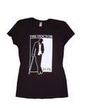 House the doctor graphic on a black women's t-shirt.
