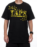 Ghost Hunters TAPS flight graphic on a black adult t-shirt.