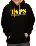 Ghost Hunters TAPS steel graphic on a black adult hoodie.