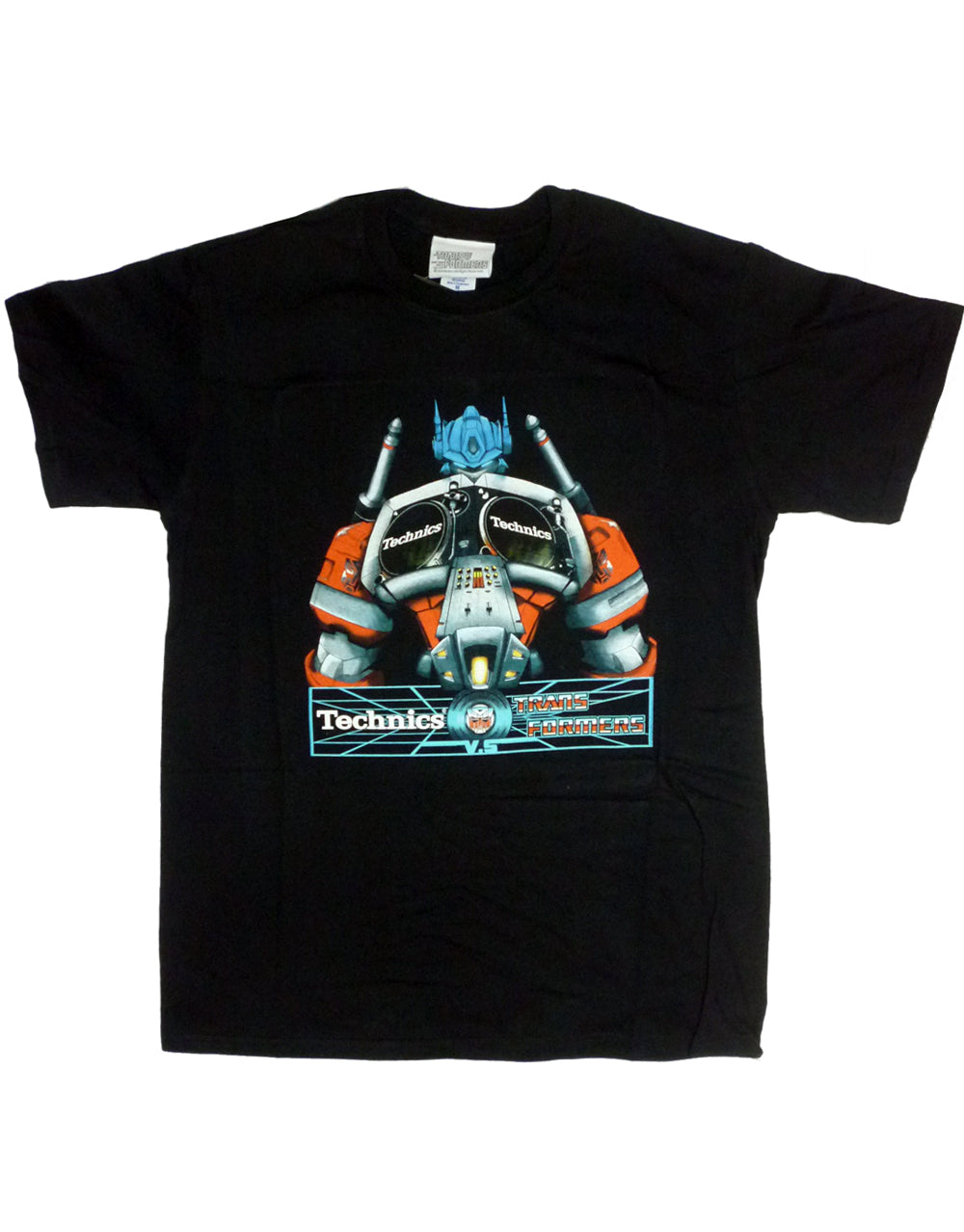Transformers Prime Alpha graphic on a black adult t-shirt.