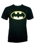 Batman classic graphic on a black adult t-shirt.