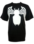 Venom logo graphic on a black adult t-shirt.