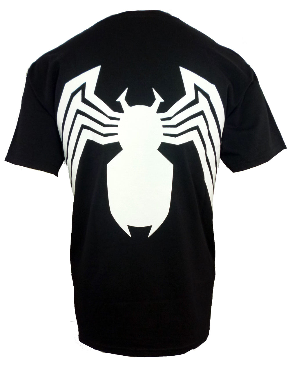 Venom logo graphic on a black adult t-shirt.