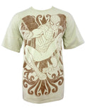 Spider-Man floral spider graphic on a white adult t-shirt.