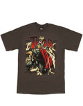 Thor power graphic on a grey adult t-shirt.