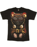 Thor nordic armor costume graphic on a black adult t-shirt.