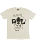 Marvel Avengers dry people graphic on a white adult t-shirt.