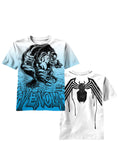 Venom sketch graphic on a white adult t-shirt.