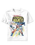 Magneto x-men brawlin graphic on a white adult t-shirt.