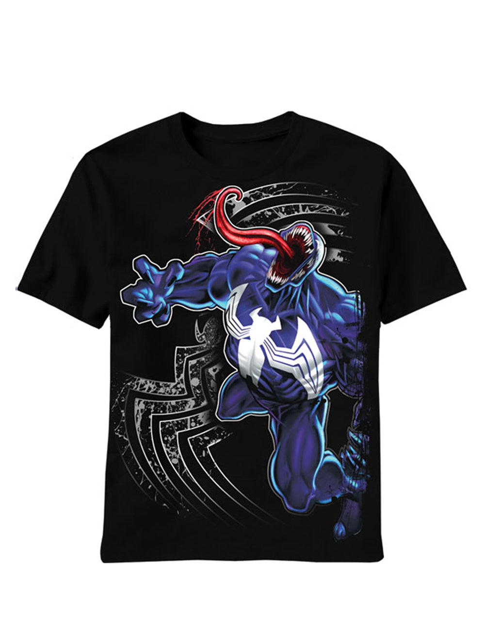Venom how dreadful graphic on a black adult t-shirt.