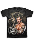Official WWE Randy Orton Strike First black T-shirt - licensed wrestling merchandise