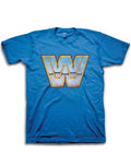 Official WWE Logo royal blue T-shirt - licensed wrestling apparel