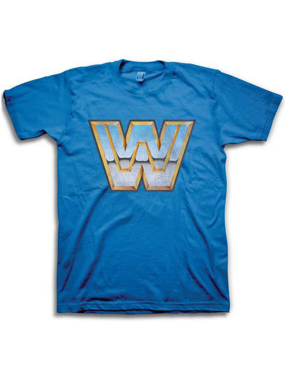 Official WWE Logo royal blue T-shirt - licensed wrestling apparel