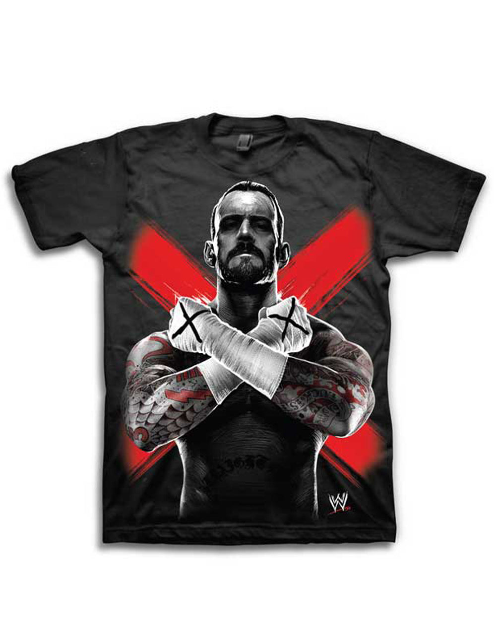 Official WWE CM Punk black T-shirt - licensed wrestling merchandise
