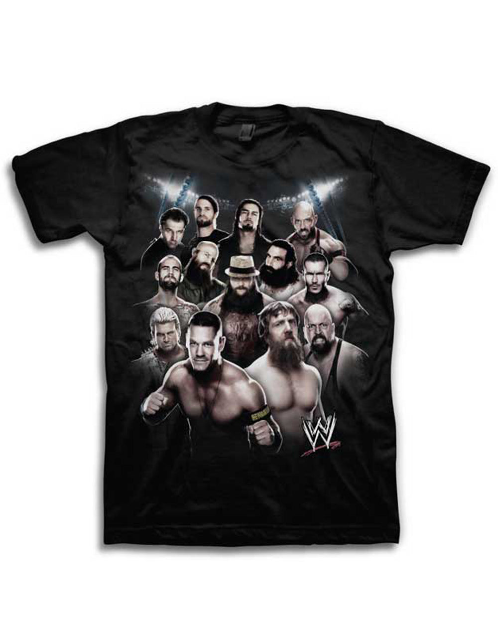 Official WWE Group Shot black T-shirt - licensed wrestling apparel