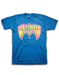Official WWE Ultimate Warrior blue T-shirt - licensed wrestling apparel